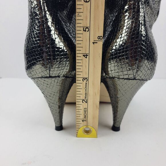 Marc Fisher LTD Boots Paityn Slouch Pointed Toe Shiny Metallic Size 6.5M - Picture 9 of 13